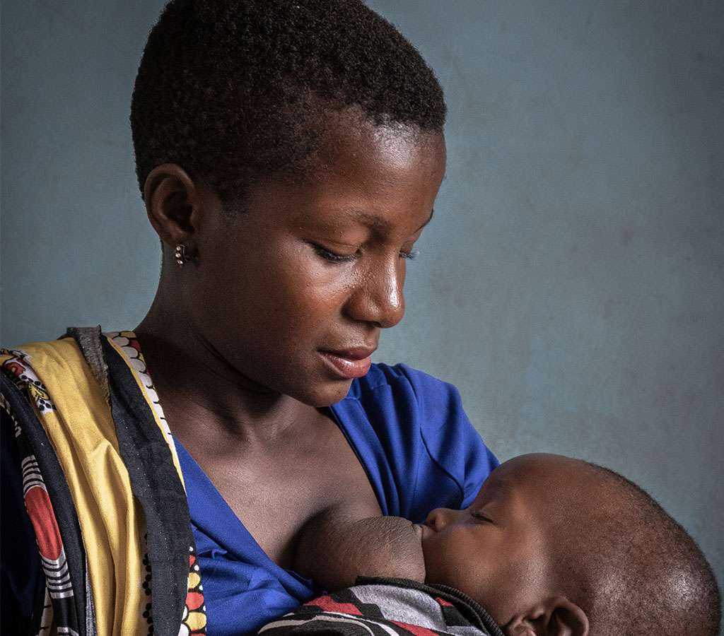 Laisha and her son Bruno in Tanzania