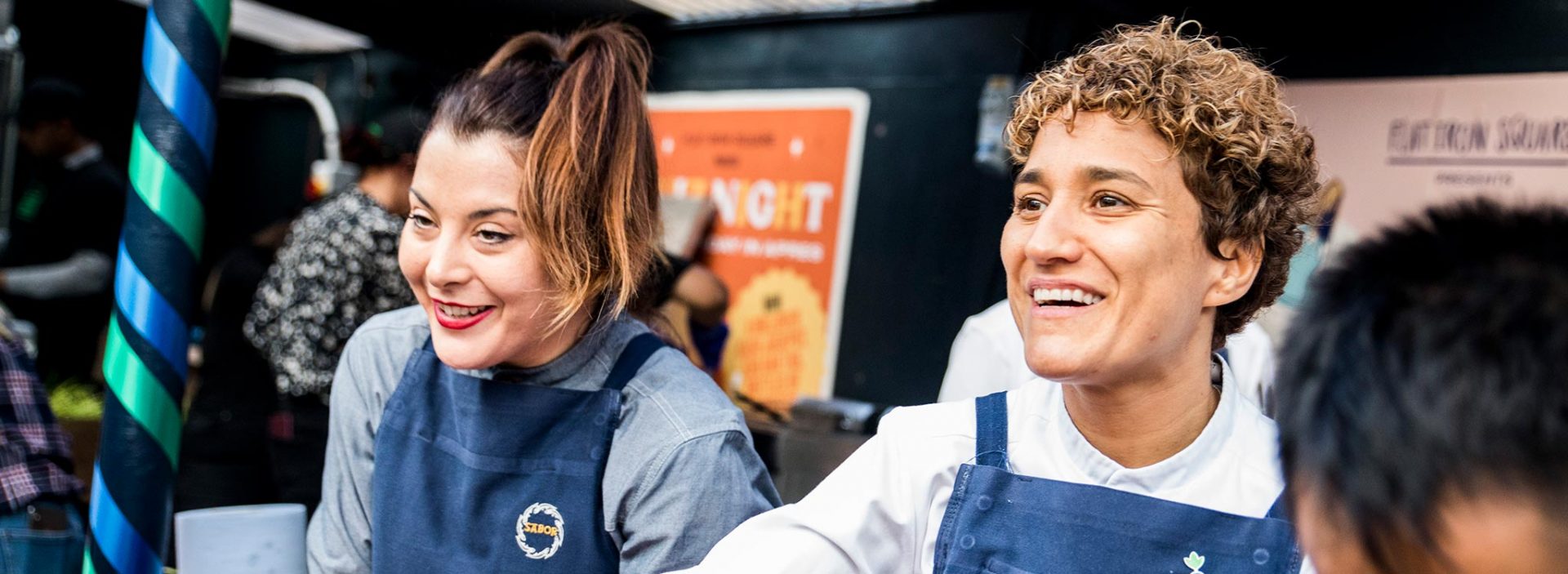 Nieves Barragan, Michelin-starred chef at Sabour Restaurant, at an Action Against Hunger event.