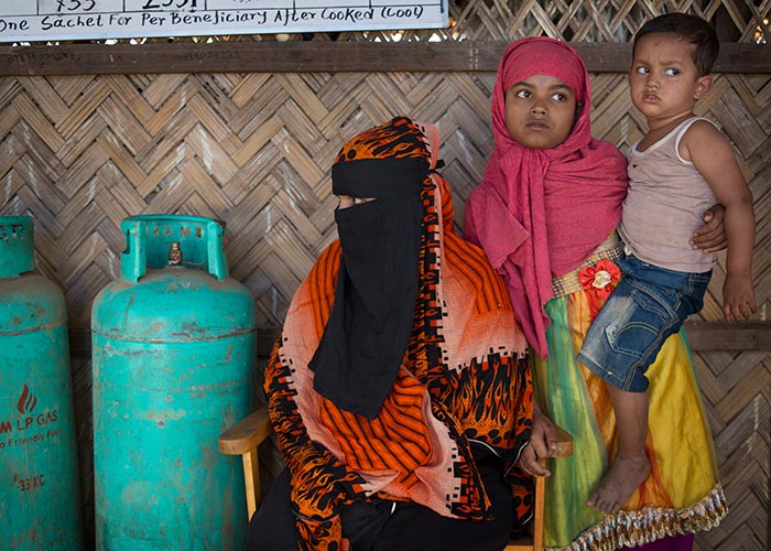 A Rohingya refugee family living in Cox's Bazar, Bangldesh.