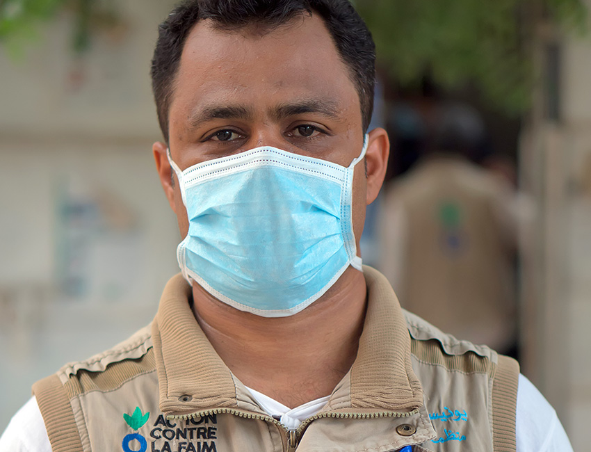 Bahaa, an Action Against Hunger member of staff at mobile health centre in Yemen.