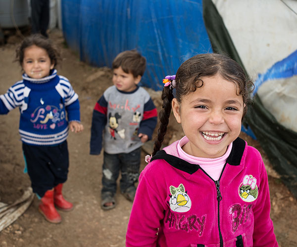 A Syrian refugee girl in Lebanon.