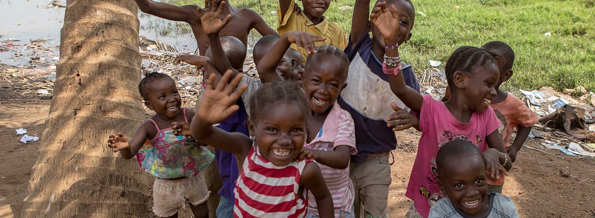 A group of children in Sierra Leone.