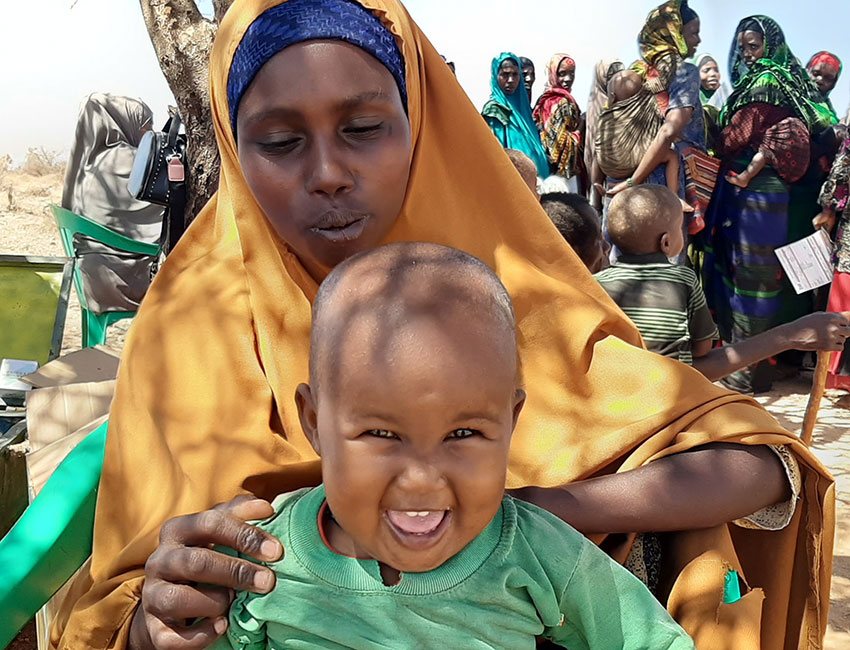 Suldana after recovering from malnutrition. She received treatment at an Action Against Hunger health centre.