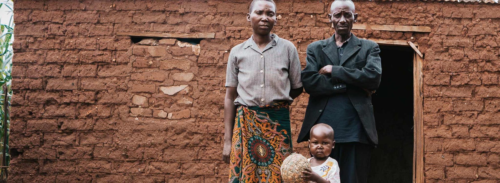 Four-year-old Rodrick and his family in Tanzania. Action Against Hunger helped Rodrick recover from malnutrition.