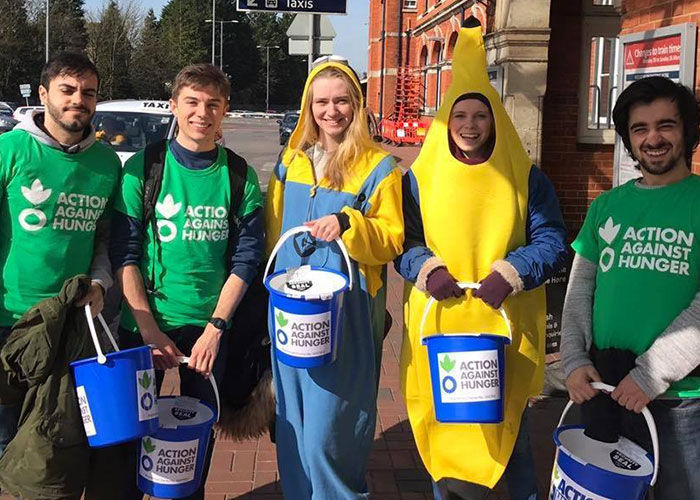 Action Against Hunger bucket collectors