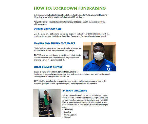 Lock down fundraising pack