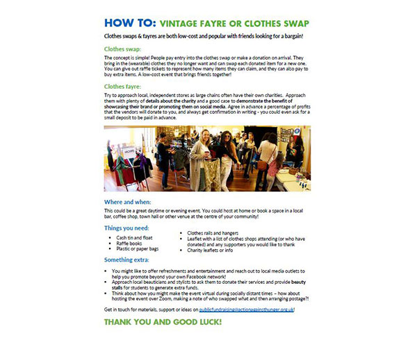 How to Clothes Swap & Fayre