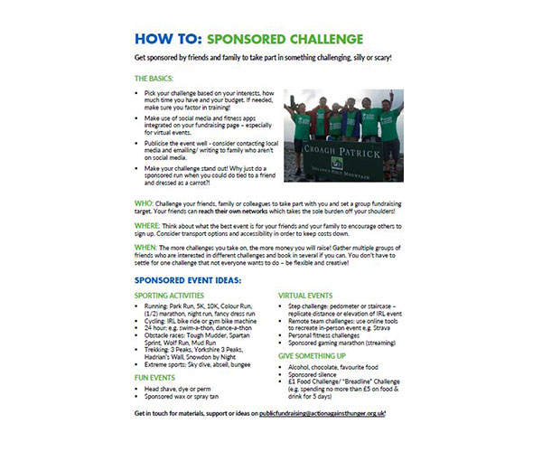 How to sponsored challenge