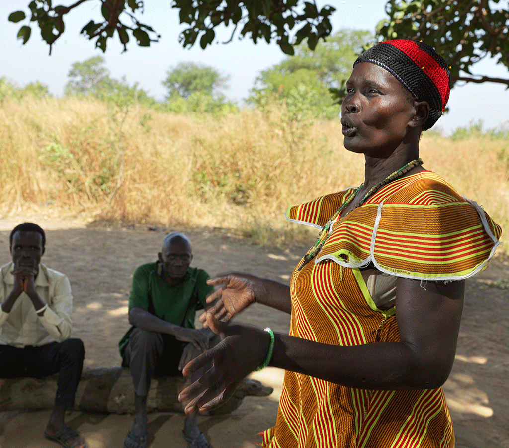 Nyanut is the chairperson of the water committee at Baackuel Village, Malualkon, South Sudan.