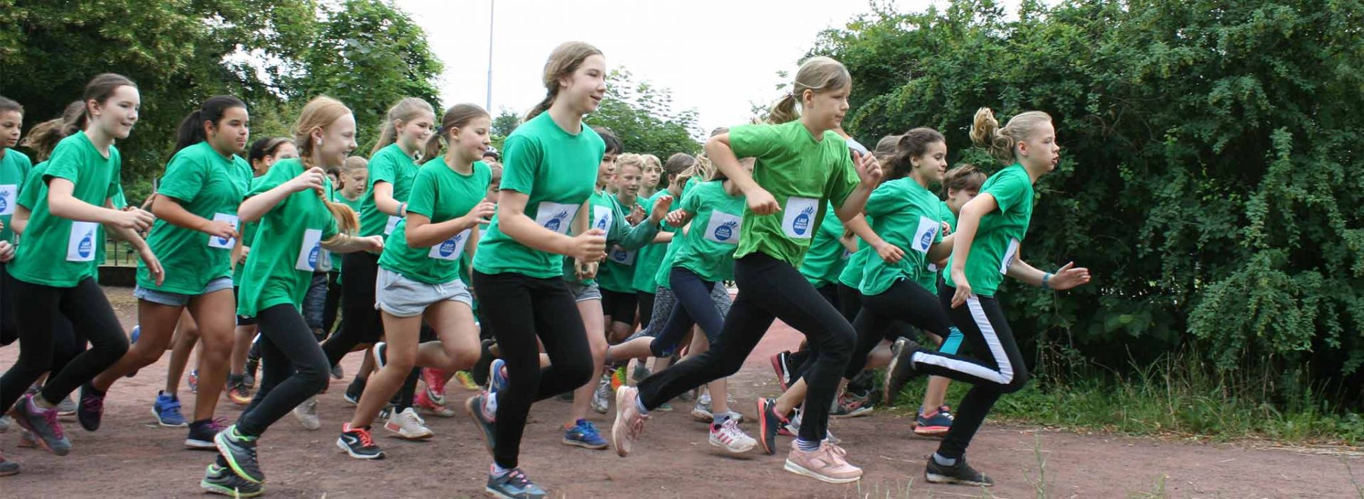 Children take part in the Run Against Hunger challenge