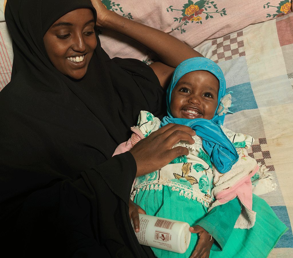 After receiving treatment at an Action Against Hunger-supported treatment centre Munira was able to go home