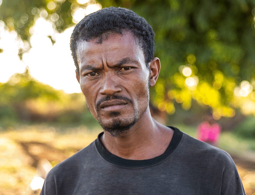 Alfred Efahaken, is a farmer and beneficiary of the AFAFI project supported by Action Against Hunger