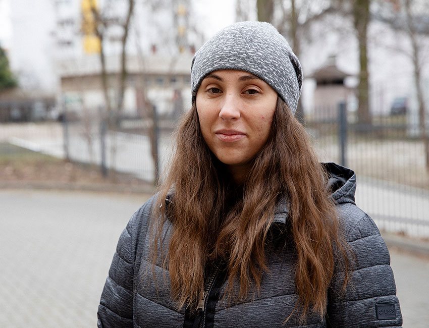 Alexandria, a Ukrainian refugee who met Action Against Hunger's teams in Poland.