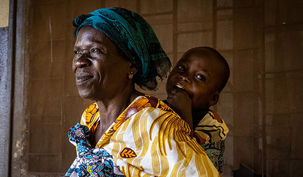 Dieubéni with his grandma Jeanette.