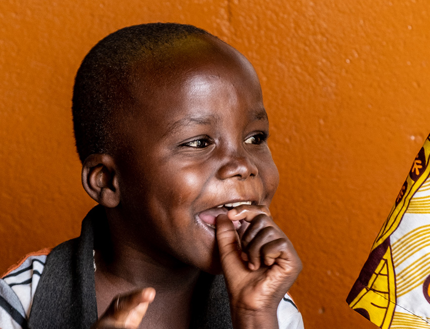 Dieubéni, a boy from Central African Republic who recovered from malnutrition thanks to Action Against Hunger.