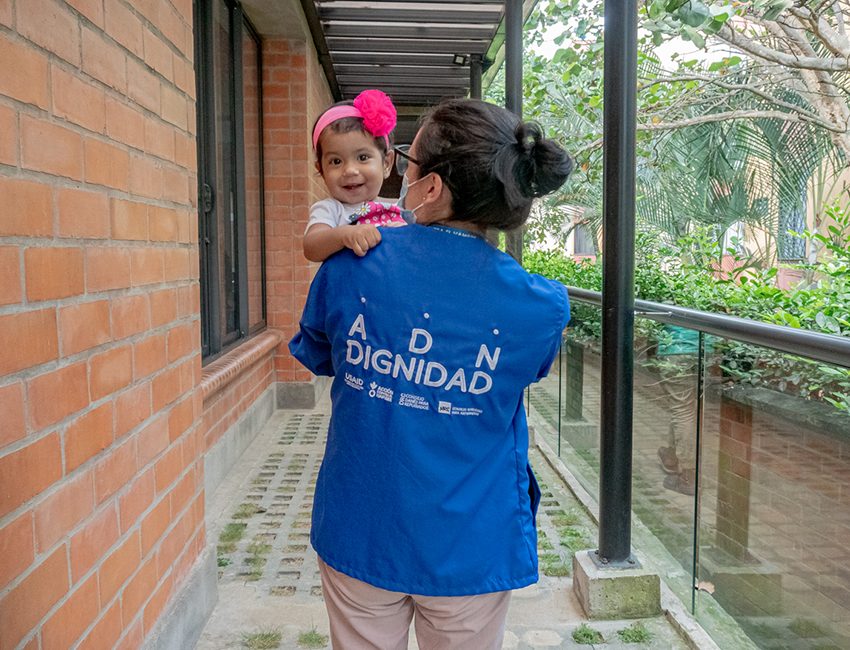 A child at an ADN Dignidad project in Colombia.