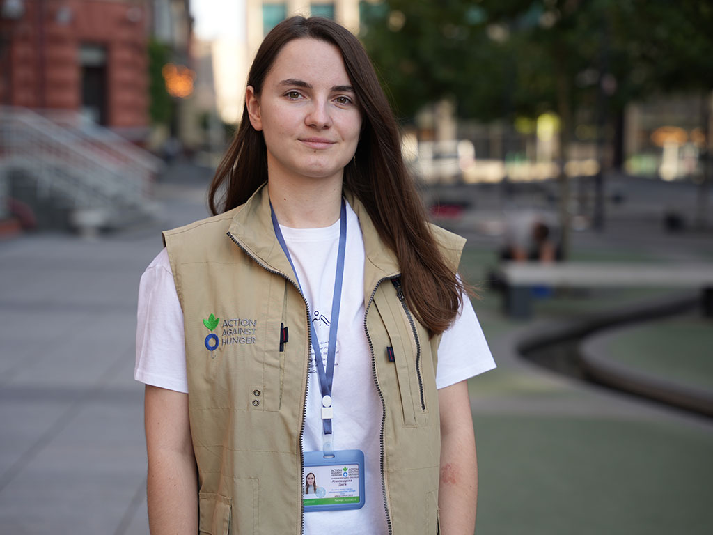 A portrait of Daria, an Action Against Hunger staff member in Ukraine. 
