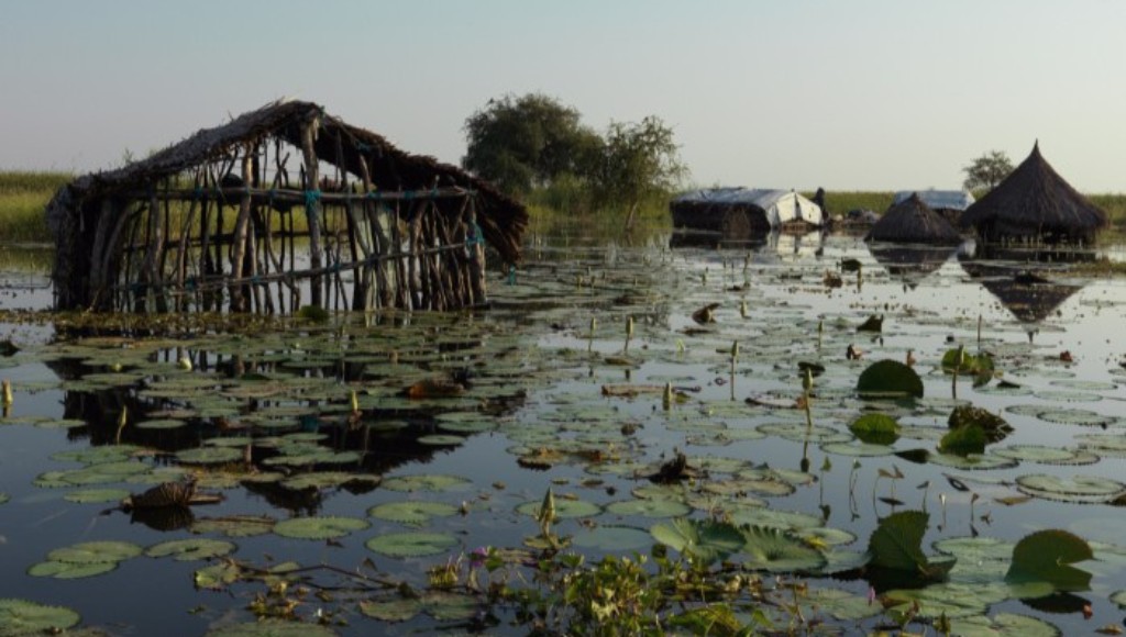 Flood in South Sudan, country with high hunger.