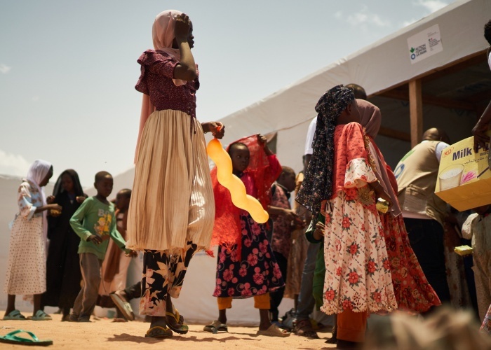 Sudanese teenage girl after youth workshop.