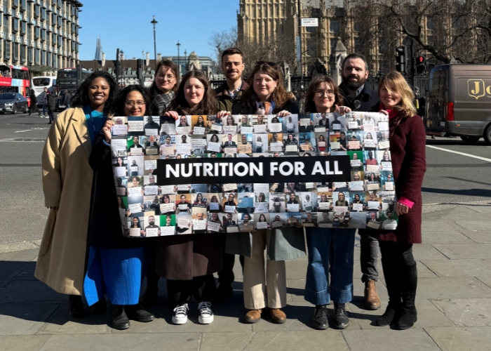 Action Against Hunger advocacy team at parliament.