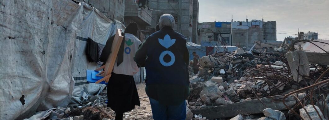 Action Against Hunger team delivering aid in Gaza.