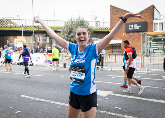 An Action Against Hunger runner at the London Marathon 2026.