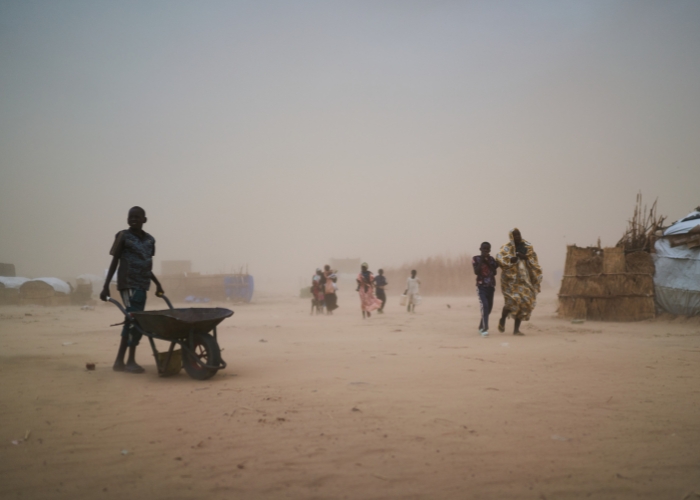 Sudanese refugees at Metché in Chad.