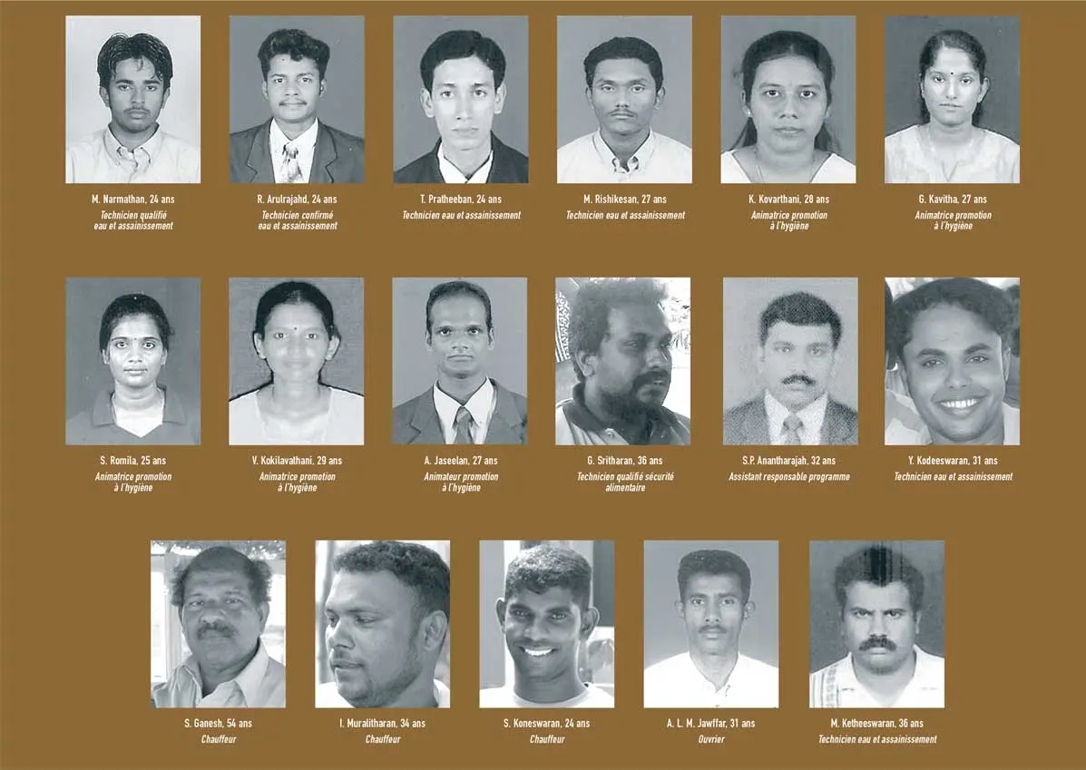 Action Against Hunger's staff who were executed in the Muttur massacre. 