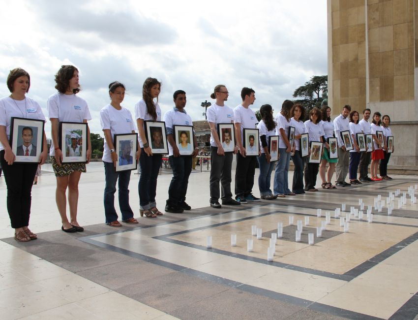 An Action Against Hunger vigil for our staff who were executed in the Muttur massacre.